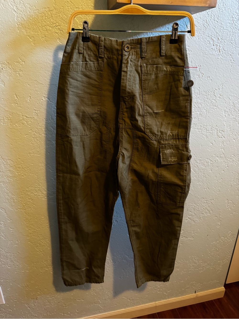 Women's Olive Green Cargo Jeans – Relaxed Utility Style